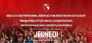 •	Oyonnax Rugby : réduction sur les places en tribune Hyundai tout au long de la saison 2024/2025 - hors phases finales, dans la limite des places disponibles.