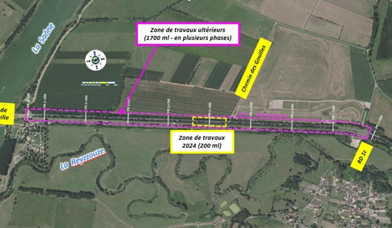 Plan de la zone de travaux