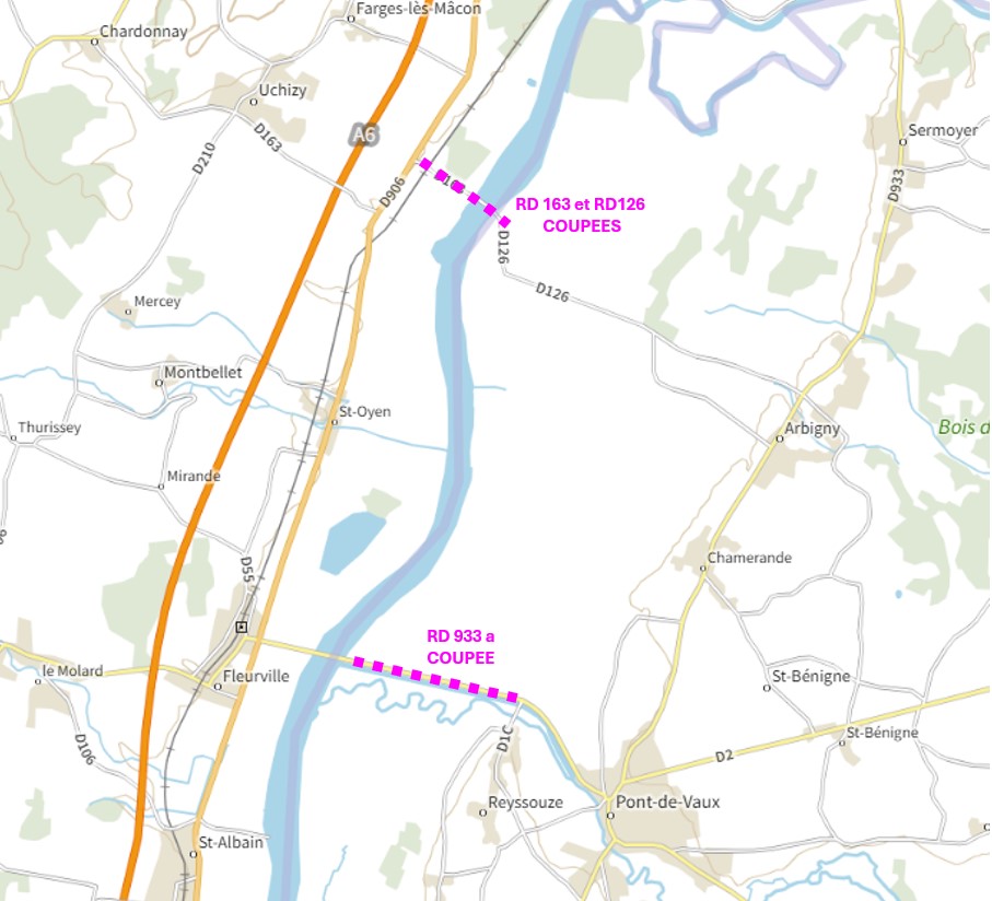 Route Coupée Jusqu'au 27 Septembre