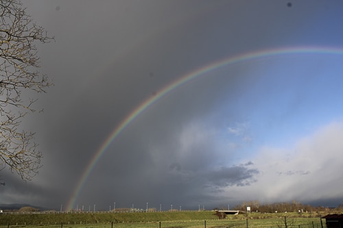 Arc-en-ciel dans les nuages