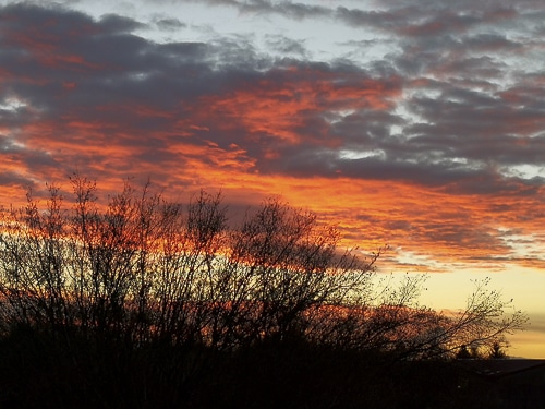 Ciel de feu à Pérouges