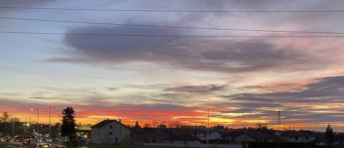 Couché de soleil à Bourg en Bresse