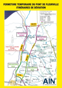 Déviation pont Fleurville nord et sud