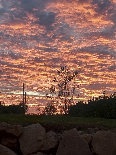 Flammes dans le ciel