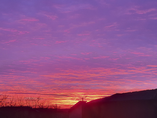 Quand le soleil colore les nuages